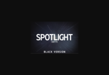 Spotlight Black Font Poster 1
