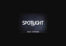 Spotlight Bold Font Poster 1
