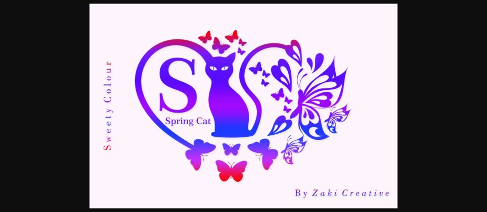 Spring Cat Font Poster 3
