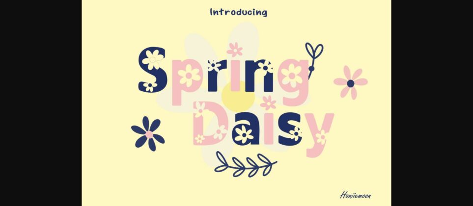 Spring Daisy Font Poster 3