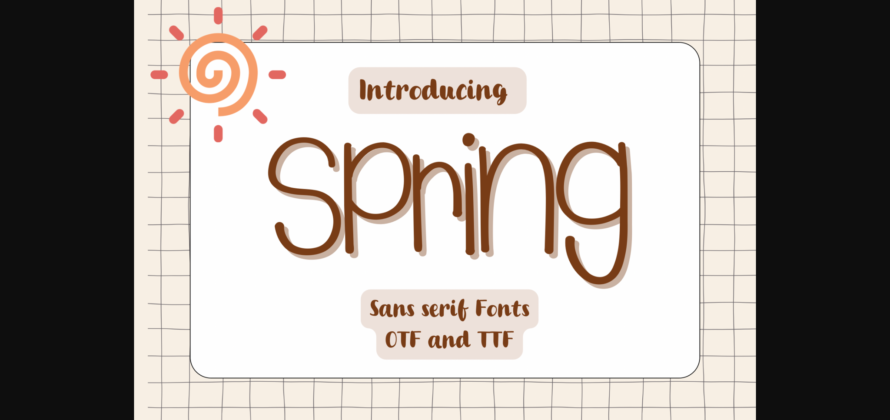 Spring Font Poster 3