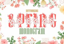 Spring Monogram Font Poster 1