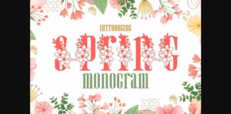 Spring Monogram Font Poster 1