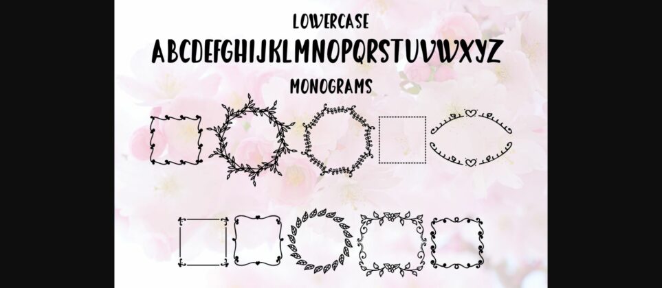 Spring Monogram Font Poster 4