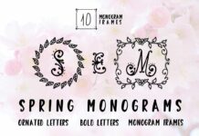 Spring Monogram Font Poster 1