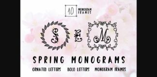 Spring Monogram Font Poster 1