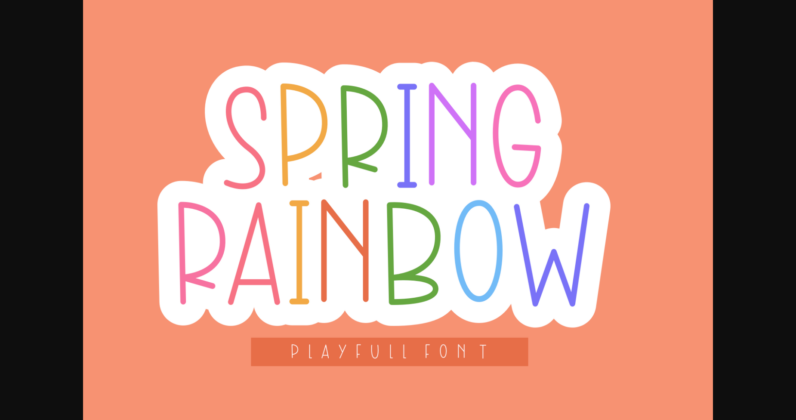 Spring Rainbow Font Poster 3