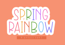 Spring Rainbow Font Poster 1