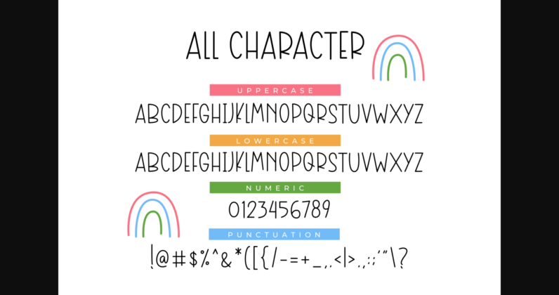 Spring Rainbow Font Poster 9