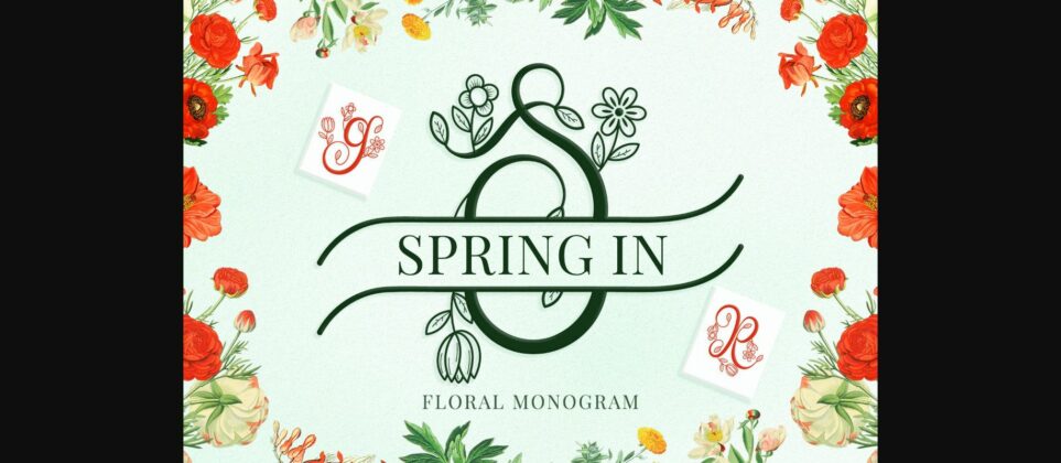 Spring in Monogram Font Poster 3
