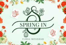 Spring in Monogram Font Poster 1