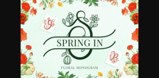 Spring in Monogram Font Poster 1