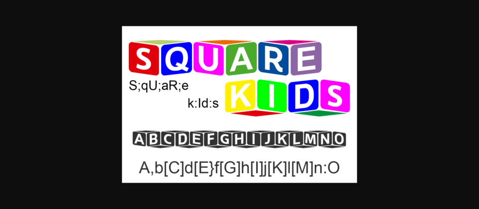 Square Kids Font Poster 5