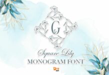 Square Lily Monogram Font Poster 1