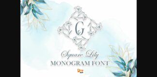 Square Lily Monogram Font Poster 1