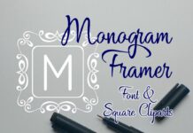 Square Monogram Framer Font Poster 1