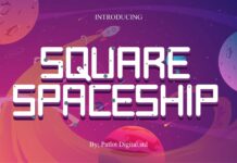 Square Spaceship Font Poster 1