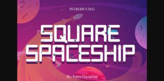 Square Spaceship Font Poster 1