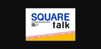 Square Talk Font Poster 1