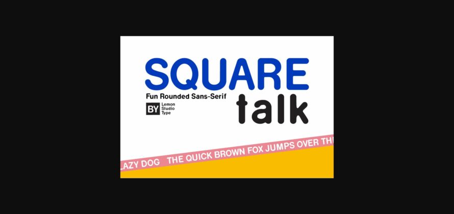 Square Talk Font Poster 1