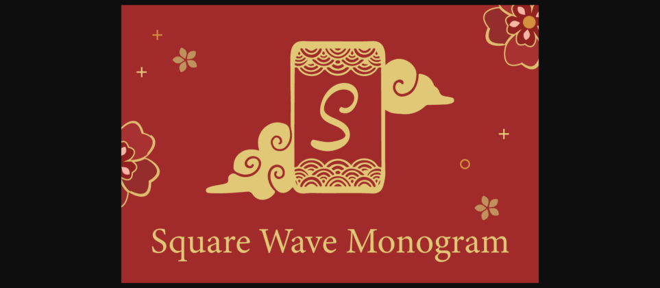 Square Wave Monogram Font Poster 3