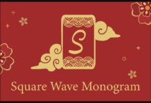 Square Wave Monogram Font Poster 1