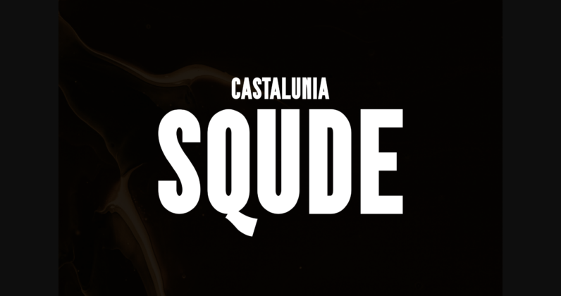 Squde Castalunia Font Poster 3