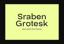 Sraben Grotesk Font Poster 1