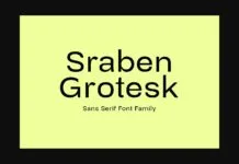 Sraben Grotesk Font Poster 1