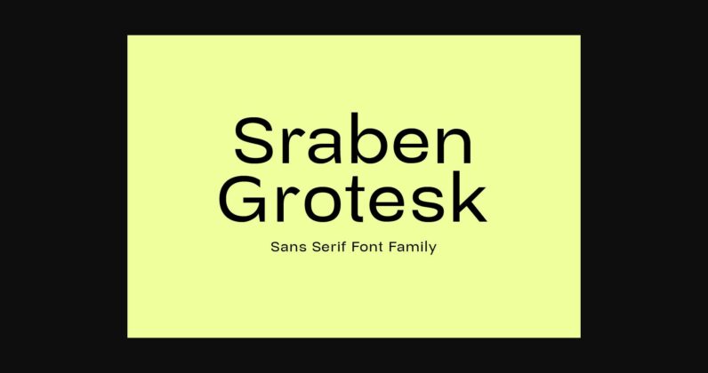 Sraben Grotesk Font Poster 1