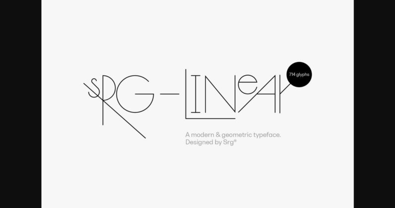Srg Linear Font Poster 3
