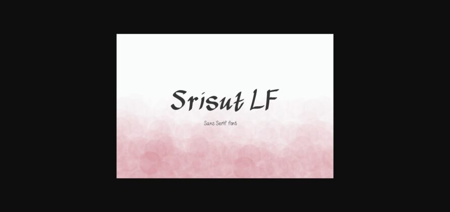 Srisut Lf Font Poster 3