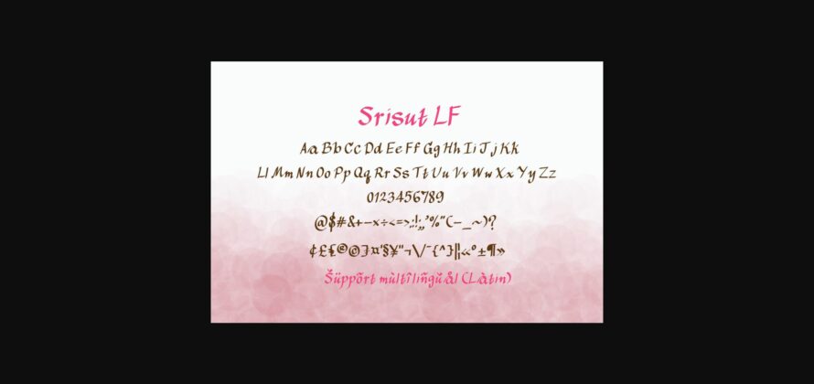 Srisut Lf Font Poster 2