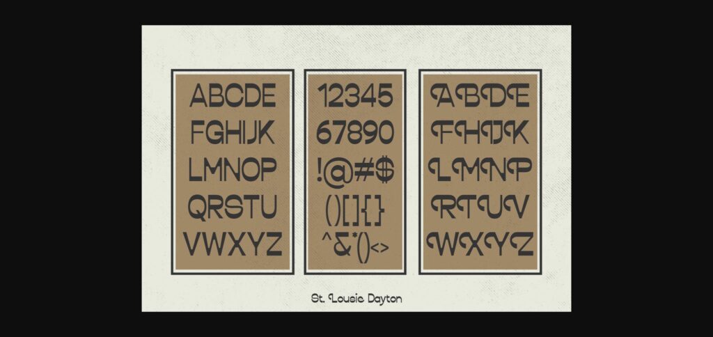 St. Louise Dayton Font Poster 8