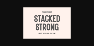 Stacked Strong Font Poster 1