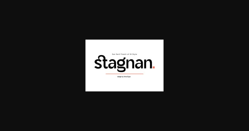 Stagnan Font Poster 3
