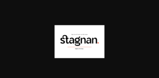 Stagnan Font Poster 1