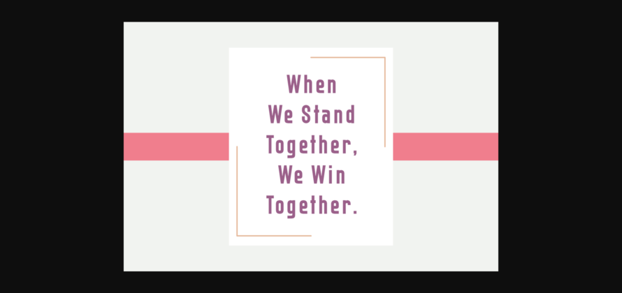 Stand Together Font Poster 4
