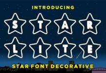 Star Lite Font Poster 1