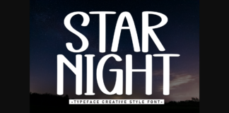 Star Night Font Poster 1