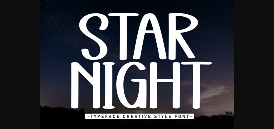 Star Night Font Poster 1
