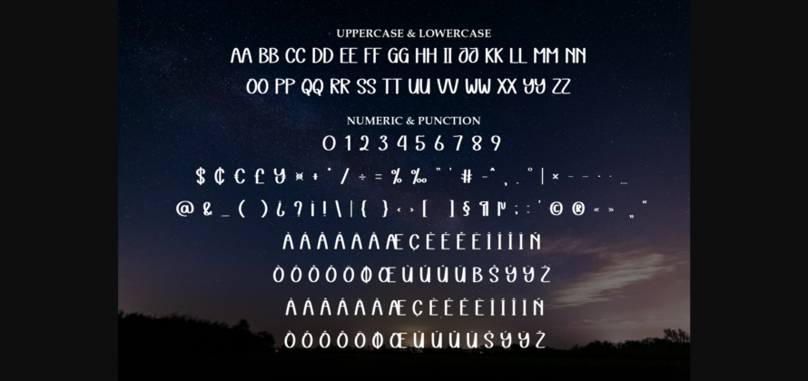 Star Night Font Poster 9