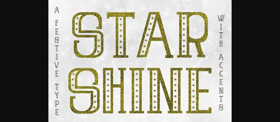 Star Shine Font Poster 3