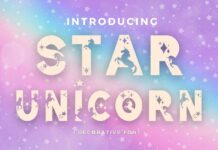 Star Unicorn Font Poster 1