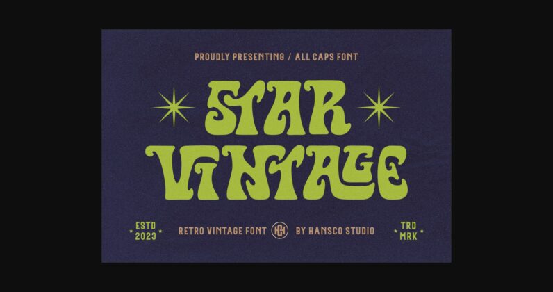 Star Vintage Font Poster 3