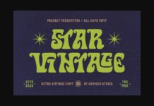 Star Vintage Font Poster 1