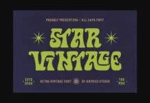 Star Vintage Font Star Vintage Font Poster 1