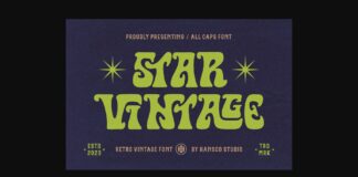 Star Vintage Font Poster 1