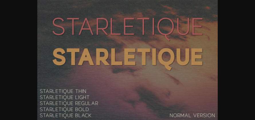 Starletique Font Poster 3