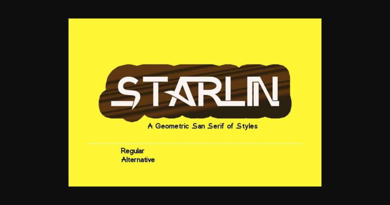 Starlin Font Poster 3